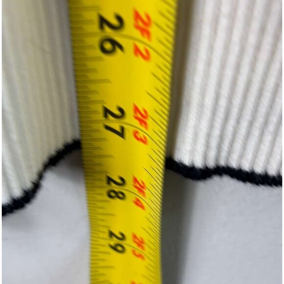 Marcello Mens Knitted Long Sleeve Quarter Zip Sweater Off White Size Large - Picture 4 of 9